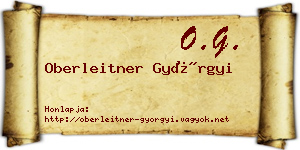 Oberleitner Györgyi névjegykártya